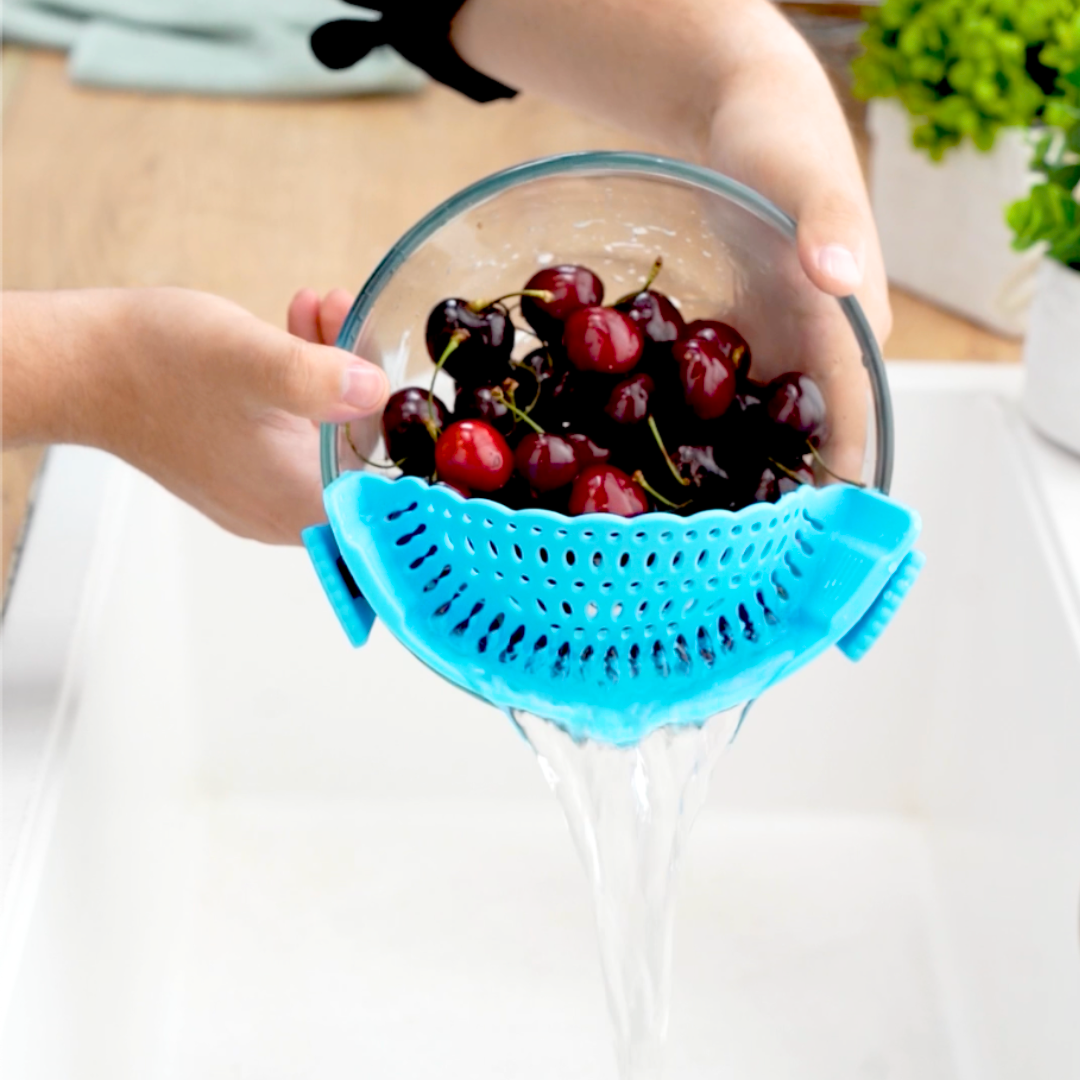 Clip-On Pot Strainer – No More Messy Draining!