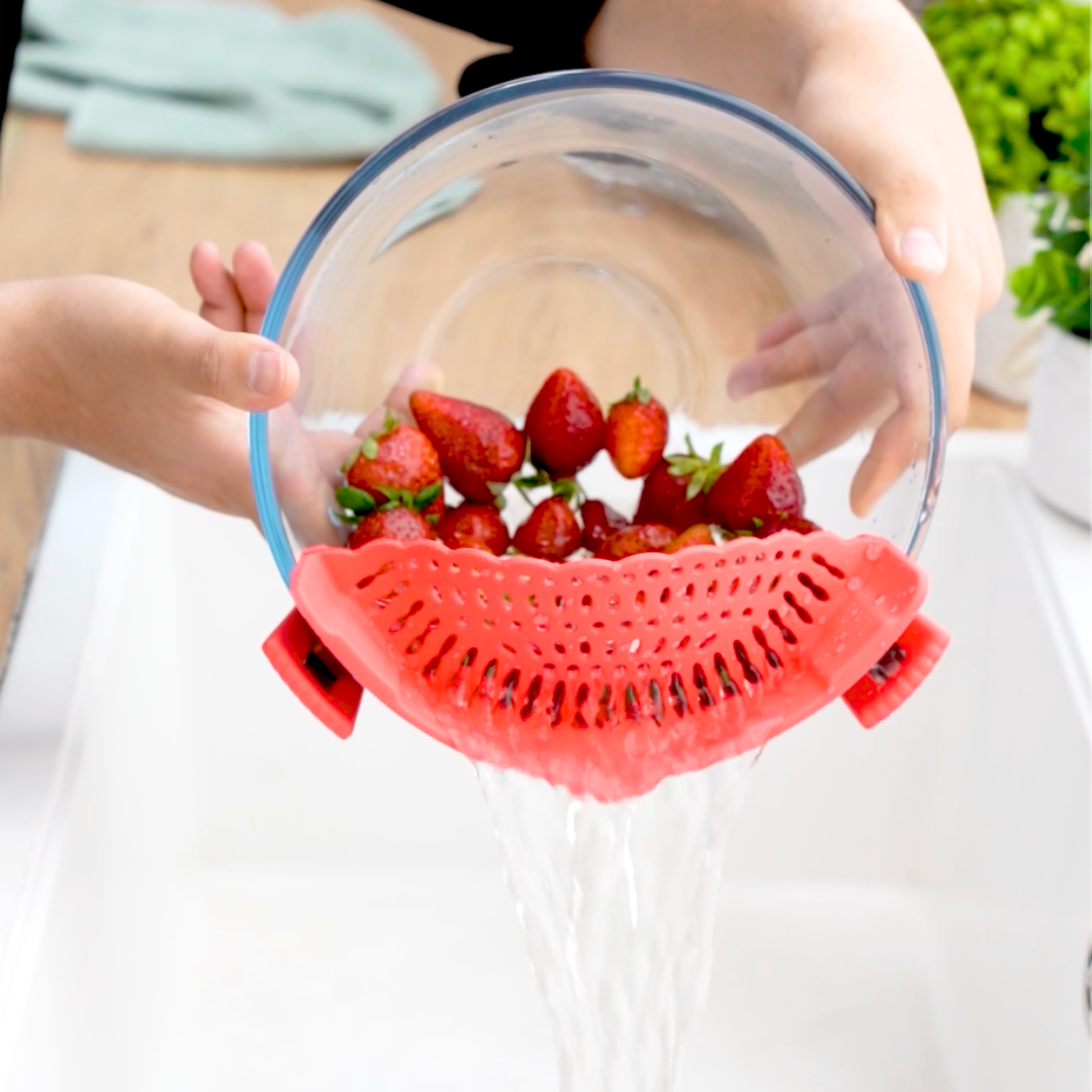 Clip-On Pot Strainer – No More Messy Draining!